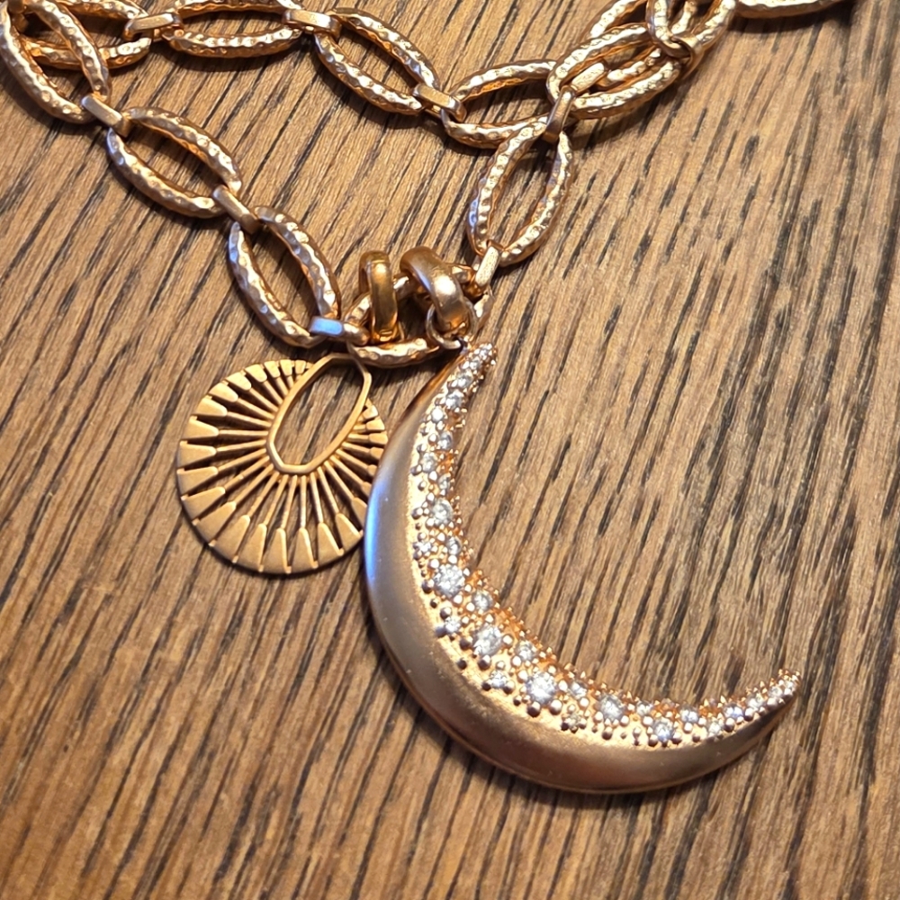 Kendra Scott ROSEGold Crescent Moon Necklace
